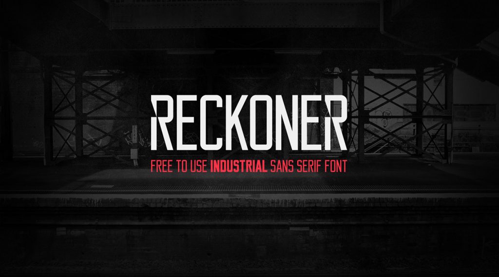 reckoner бесплатный шрифт