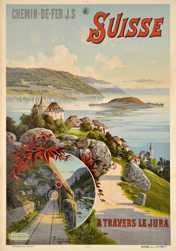 швейцария винтажная туристическая реклама