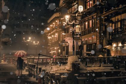 Волшебство зимней Японии в фотографиях из онсэнов